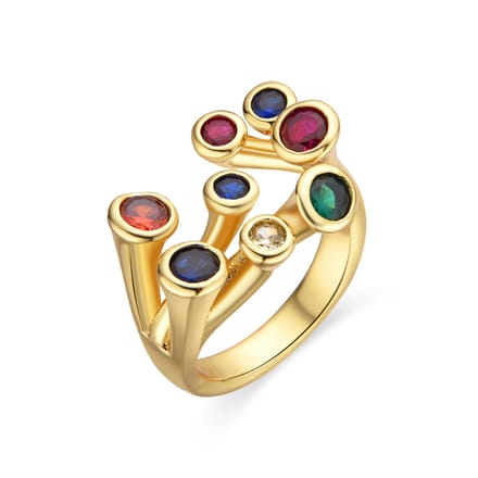 Luxenter ring met zwarte lak 18k goud afwerking - Yter