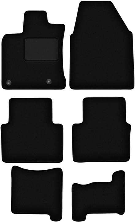 Zwarte veloursmatten voor: Nissan Qashqai +2 crossover (2007-2013)
