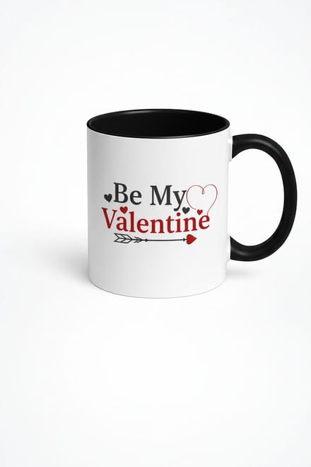 Valentijn Mok 'Be My Valentine' met Hartjes & Pijl - Romantisch Cadeau