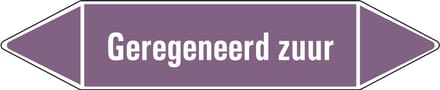 Geregeneerd zuur leidingmarkering op vel - basen 75 x 17 mm - 8 per vel