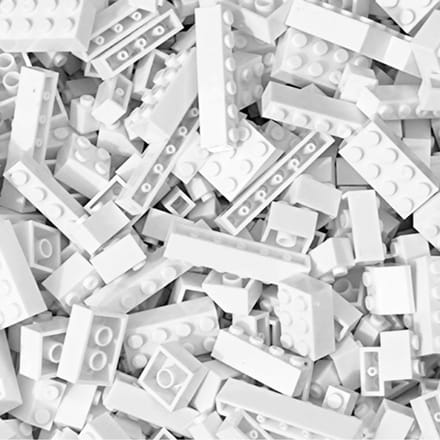Lot de 120/240 Pièces Briques de Construction Pack Ville Classique Briques Triées par Couleur Briques Bloc Plaque Jouet Créatif eds 250g-240pcs blanc