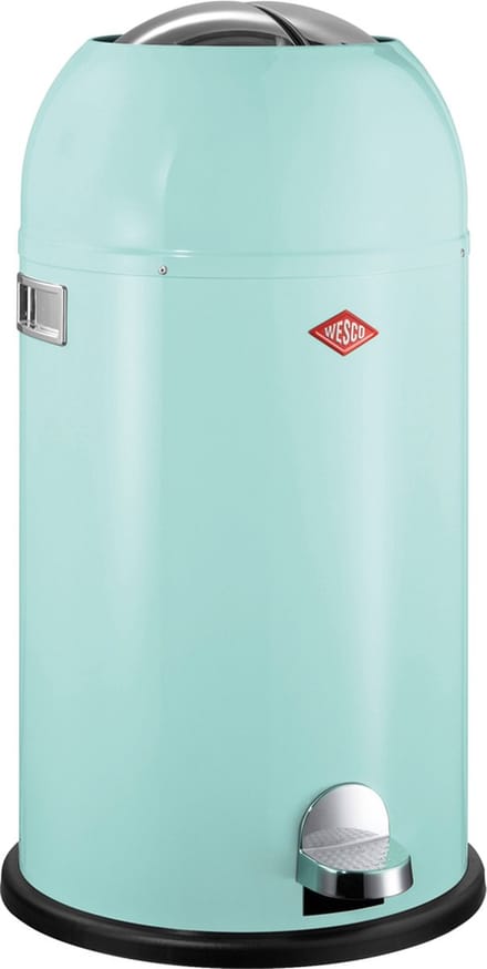 WESCO Kickmaster Prullenbak | Pedaalemmer | 33 Liter | Metaal - Mint | Afvalemmer - Made in Germany