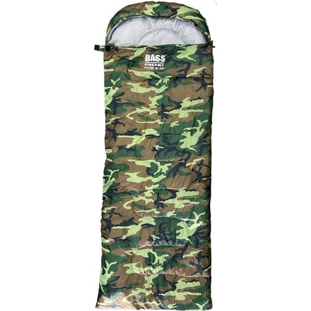 Slaapzak met capuchon, 2-in-1 kampeerquilt, camouflage
