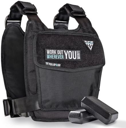 PULLUP & DIP Pro - Verstelbaar Gewichtsvest - 1 tot 15 kg - Modulair Balanssysteem - Inclusief Schouderpads
