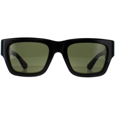 Gucci vierkant heren donkerbruin met havana groen GG1668S
