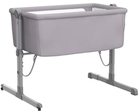 Verstelbaar mini-kinderbed met matras en kantelmogelijkheid - Grijs