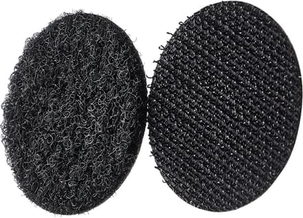 Vel met 24 sets - 33mm - Zwarte Zelfklevende Klittenband Stippen - type K-33Z