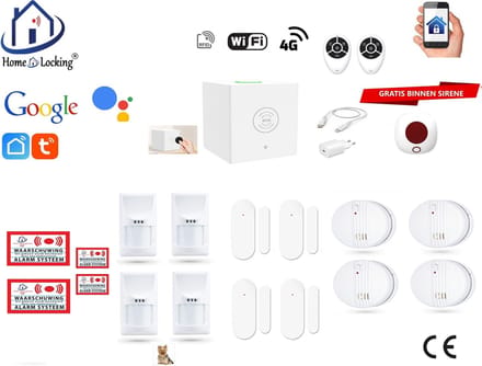 Draadloos beveiligingsbox werkt met wifi en met spraak gestuurde apps. ST01C-50