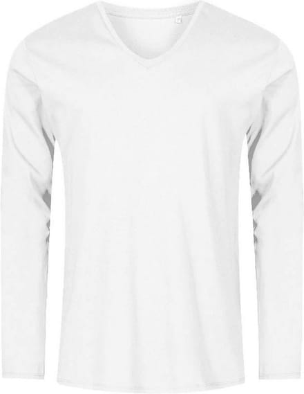 Promodoro Men´s V-Neck T-Shirt Long Sleeve XO1460 - White - M