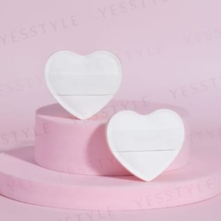 Solone - Souffle Makeup Puff Heart Shape FC15 - 2pcs