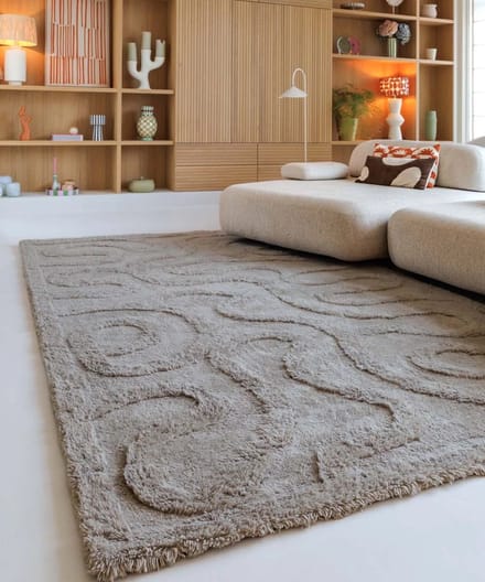 Design vloerkleed - Tjørne Bris taupe 160x230