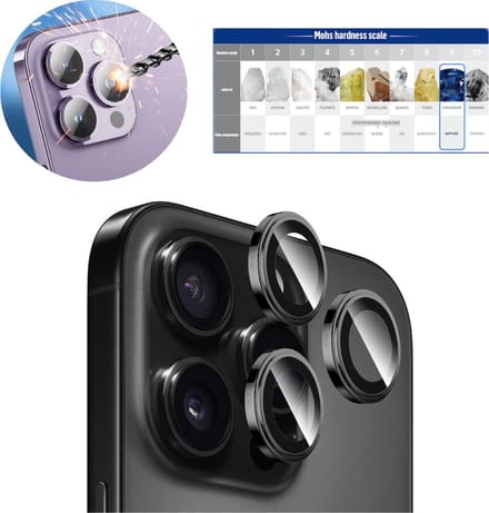 BLUEO Sapphire - Camera Lens Bescherming - Geschikt voor iPhone 14 Pro/Max