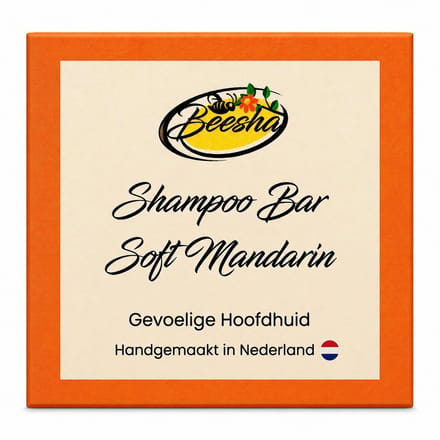 Beesha - Shampoo Bar Soft Mandarin - Vegan - Sulfaatvrij - Parabeenvrij - CG Proof