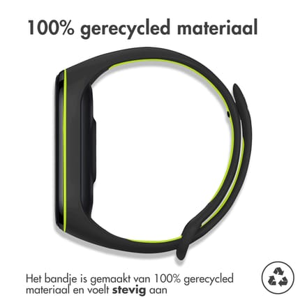 imoshion Siliconen sport bandje voor de Xiaomi Mi Band 5 / 6 - Black & Lime