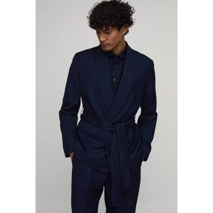 Relaxed Fit Getailleerde Smoking Jacket | Navy | Size 42