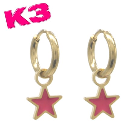 K3 Oorbellen met Ster - Goudkleurig RVS - K3 merchandise - K3 sieraden