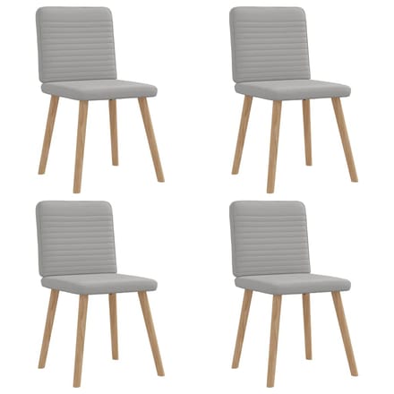 vidaXL Eetkamerstoelen 4 st stof wolk grijs