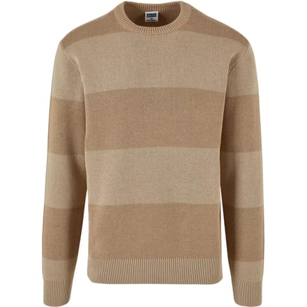 Urban Classics - Heavy Oversized Striped Sweater/trui - XL - Beige