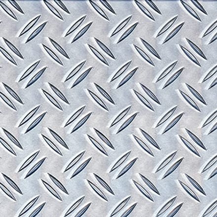 Geribbelde Aluminium Structuurplaat 120 x 1000 x 1,5 mm