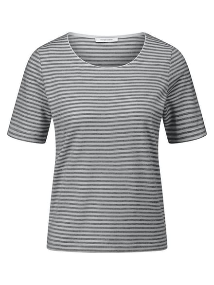 Shirt ronde hals Van Peter Hahn zwart