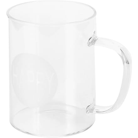 350ml Koffiekop Transparante Mok van Hoog Borosilicaatglas met Handvat voor Melk Thee Drank white