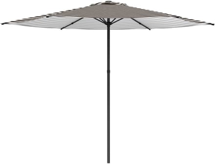 vidaXL Tuinparasol Rechthoekig 3 x 3 m Polyester Zwart en Wit