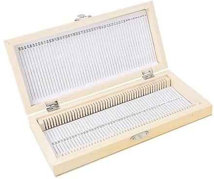Cosensi - Houten Microscoop Schuifdoos voor 50 Glaasjes