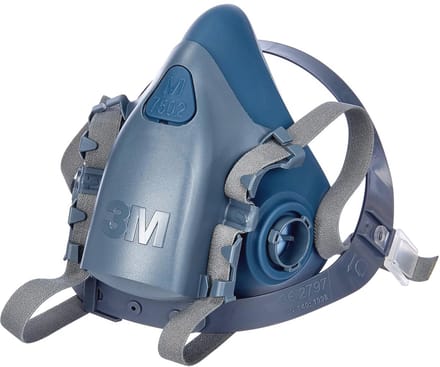 Halfmasker van siliconen met gestructureerde gezichtsafdichting, maat M - 1 stuk
