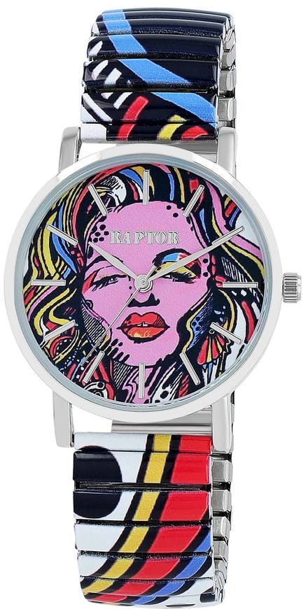 Raptor Herenhorloge siliconen JW20204 met echte leren band, 5ATM, basic, modern, zakelijk