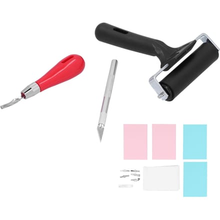 Snijden Rubberstempel Kit Drukken Drukken Gemengde Set Snijgereedschap Kunstbenodigdheden white