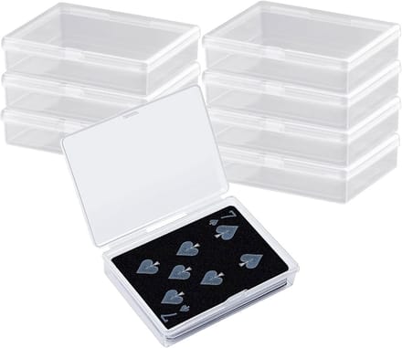 Set van 8 Speelkaarten Opbergdozen, Transparante Plastic Dozen voor Handelskaarten, Spellen en Knutselmaterialen