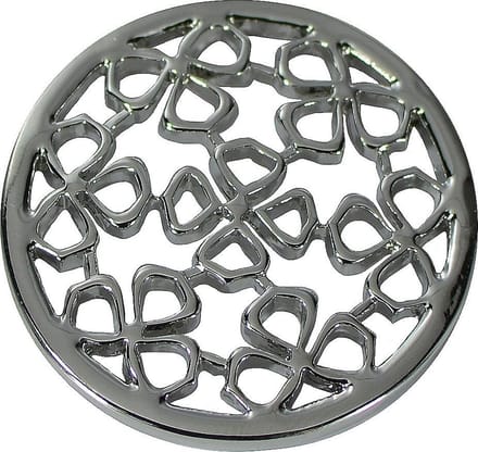 Quiges - Munthouder Munt 33mm Bloemen Verzilverd - EPR036