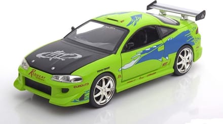 Brian's Mitsubishi Eclipse The Fast and the Furious 2001 groen 1:24 Jada Toys