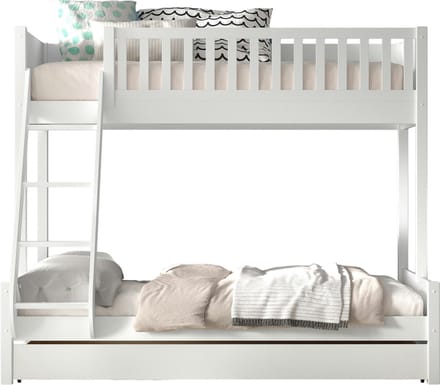 Vipack Stapelbed Scott 3-persoons met slaaplade - 140 + 90 x 200 cm - wit