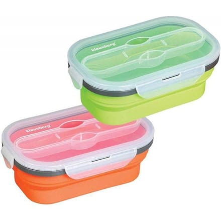Klausberg - Lunchbox - Schuifbaar - Siliconen - Inclusief Bestek