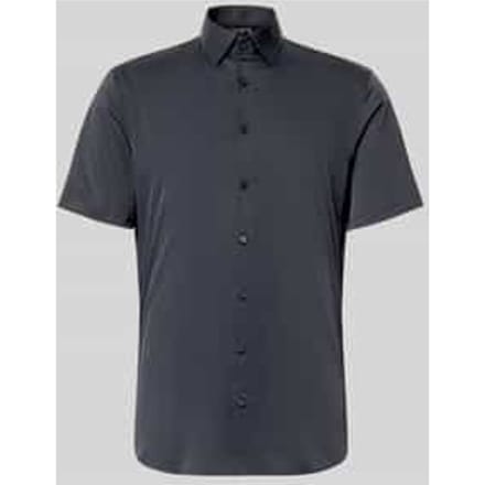 slim fit zakelijk hemd met kentkraag