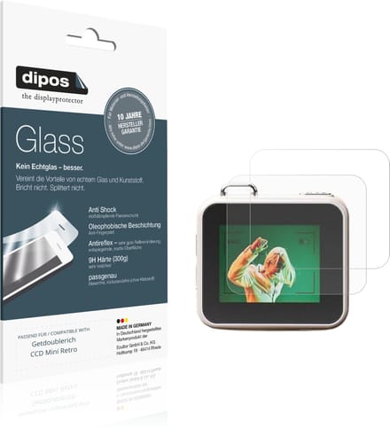 dipos – 2x Matte Pantserfolie geschikt voor Getdoublerich CCD Mini Retro | 9H Screenprotector