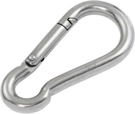 Karabijnhaak / carabiner 9x90mm - gegalvaniseerd
