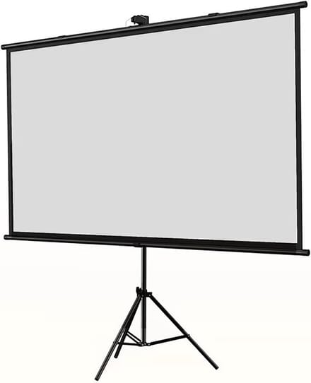 Projectiescherm Statief - Draagbaar Scherm - Thuisbioscoop Creëren - In Hoogte Verstelbaar - 60 inch 16:9 - Zwart