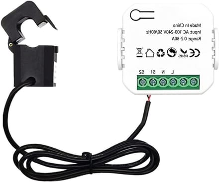 Energieverbruiksmeter - Stroommonitor KWh - Energie Verbruik - WiFi Connectiviteit - 80A - Wit