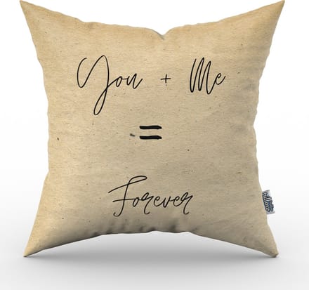 Valentijn kussen You+ Me = Forever - 30 cm