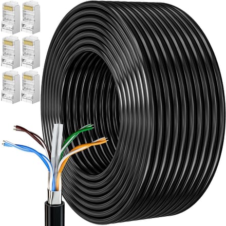 Cat 6 Internet Kabel 30 Meter - Afschermd, Waterdicht en Hoge Snelheid