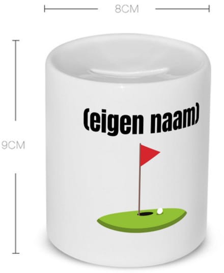 Akyol Golf Hole Vlag Spaarpot - Keramiek - 350 ML - Cadeau voor golfers