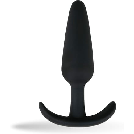 Easytoys - Anale plug zwart van siliconen met handvat medium 1