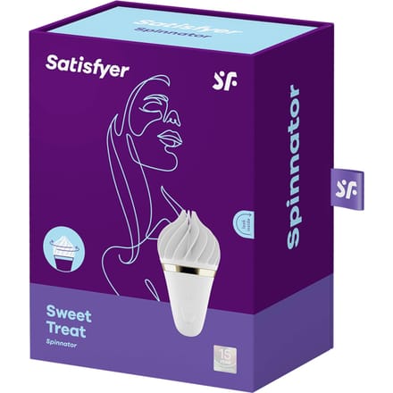 Satisfyer - Sweet Treat Spinnator - Wit / Goud