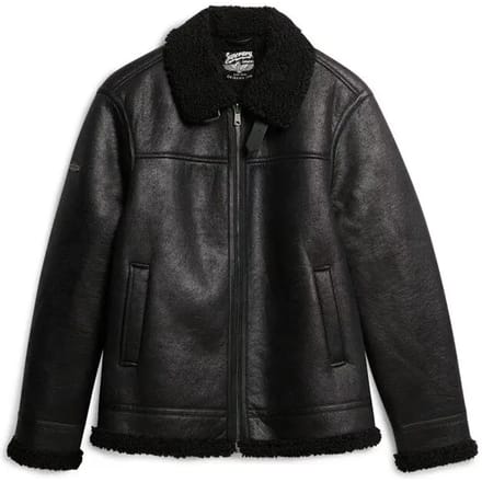 Superdry - Aviator jas van imitatiescheerwol - Heren - Buitenjassen