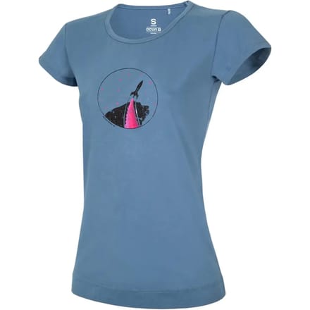Dames-T-shirt Ocun Classic T Organic Rainbow Rocket