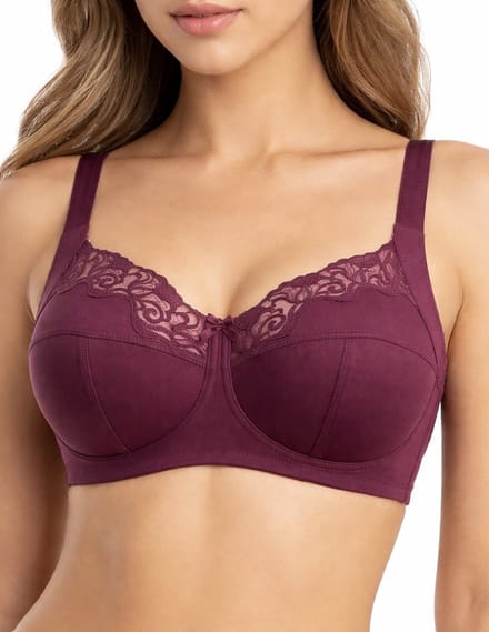 MILENKA - softcup beugelloze BH - bordeaux - maat 85E