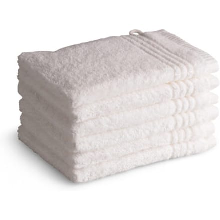 PHLOX Supreme Washandjes 16x21 - set van 6 - Zware kwaliteit 600 g/m2 - Wit