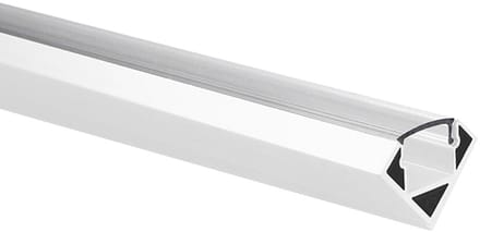LED strip profiel Tarenta wit hoek 1m incl. transparante afdekkap